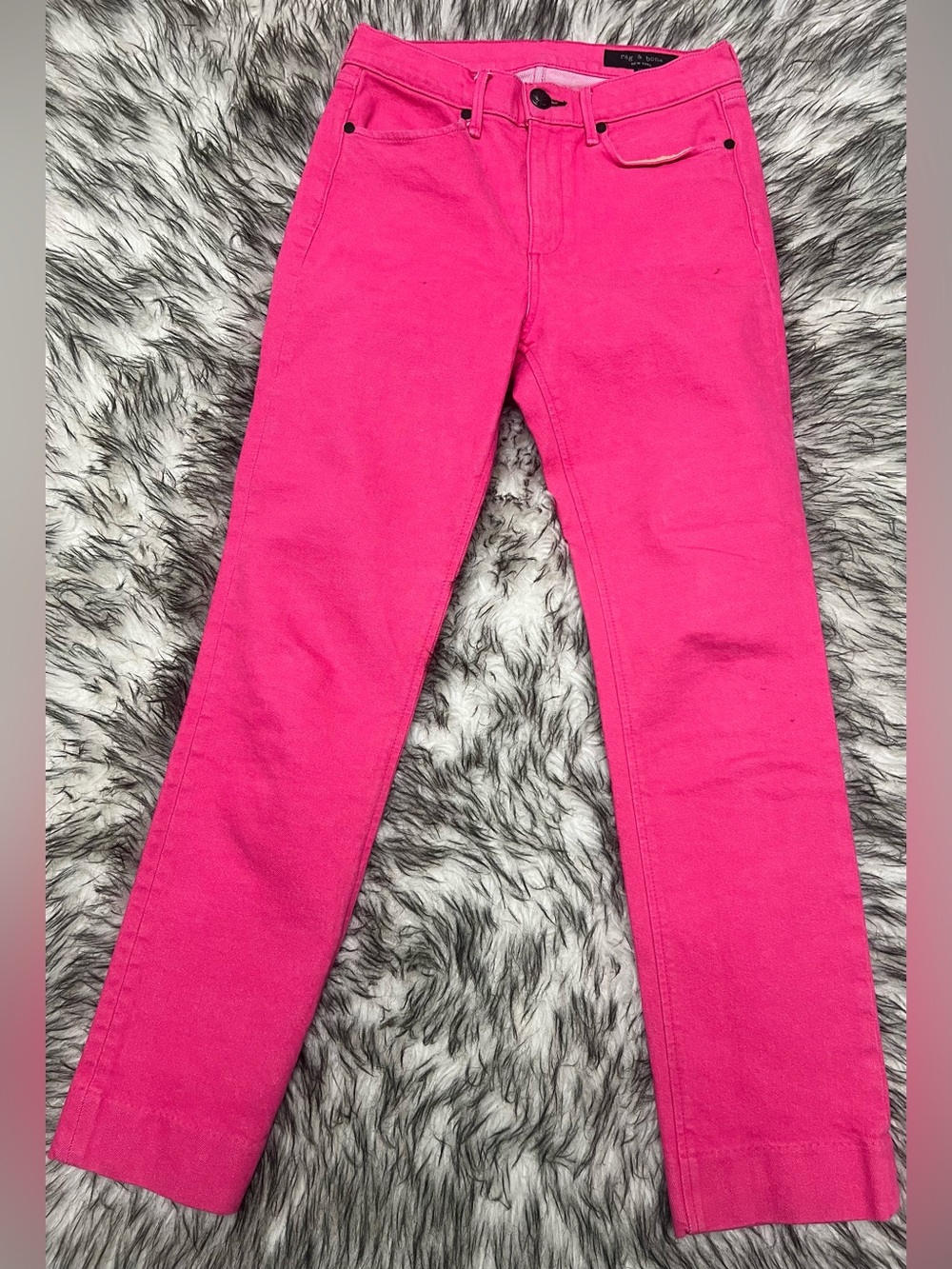 Rag and bone-USA-Women's Hot Pink Straight Leg Jeans